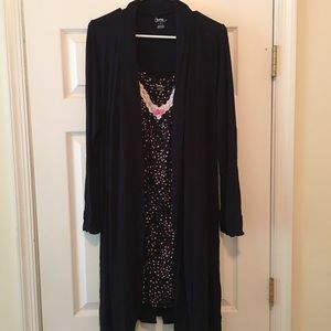 Nursing nightgown and robe set